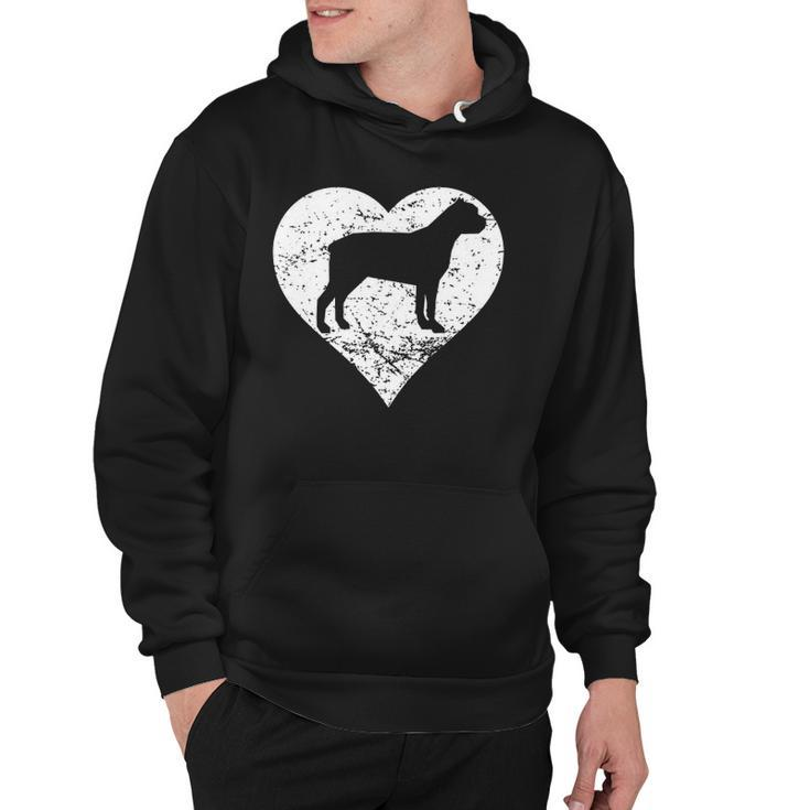 Distressed Cane Corso Heart Dog Owner Graphic  Hoodie