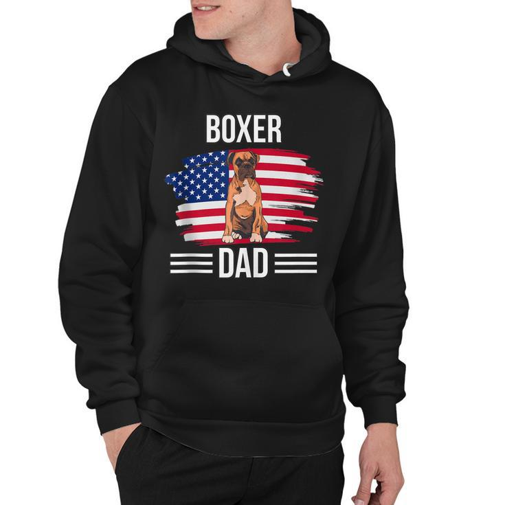 Dog Owner Us Flag 4Th Of July Fathers Day Boxer Dad  Hoodie
