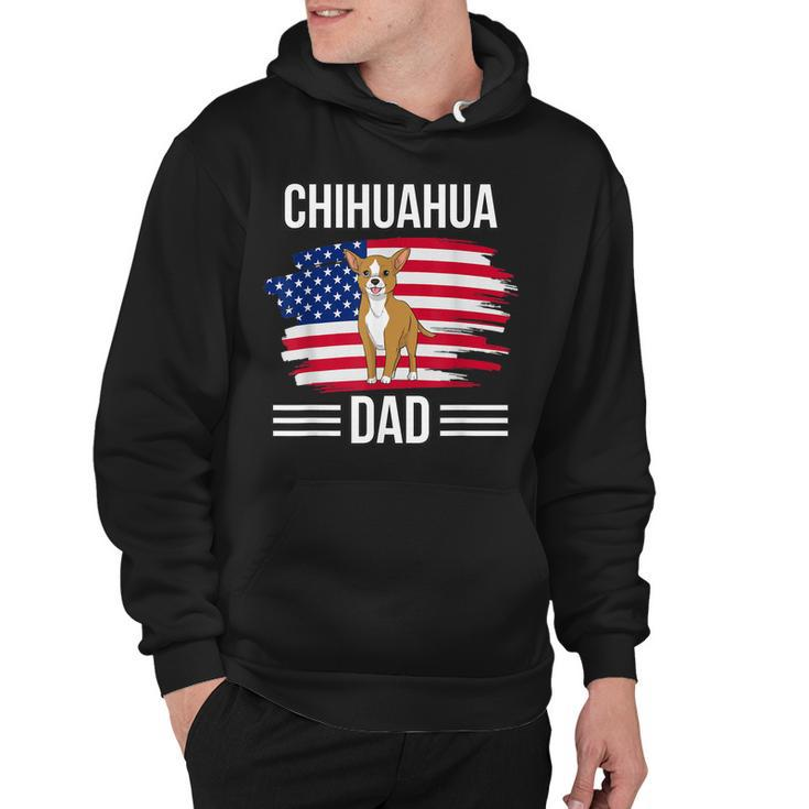 Dog Owner Us Flag 4Th Of July Fathers Day Chihuahua Dad  Hoodie