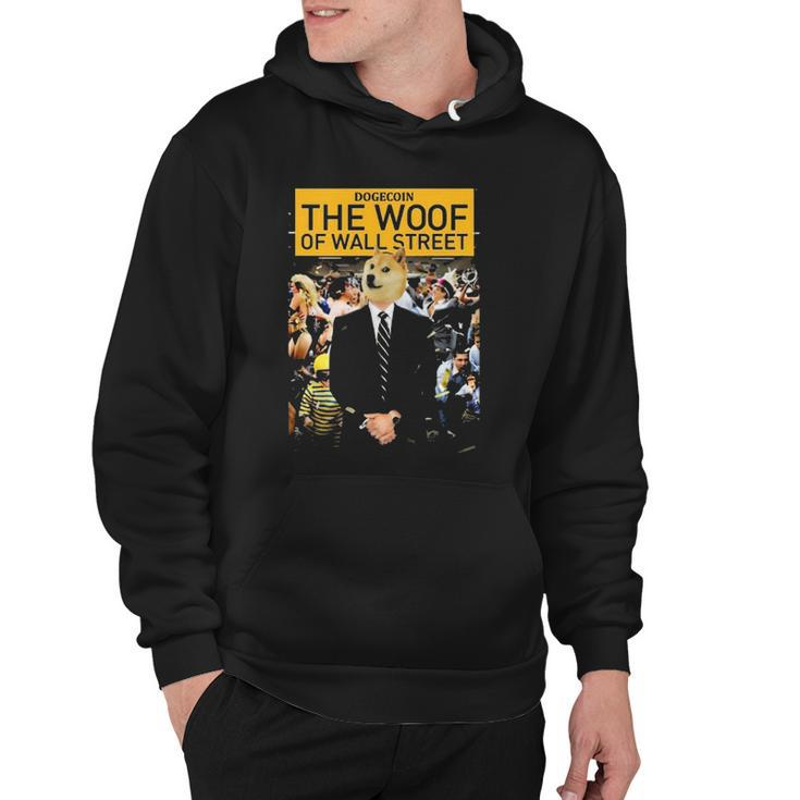 Dogecoin The Woof Of Wall Street 2022 Dogecoin Doge Hoodie