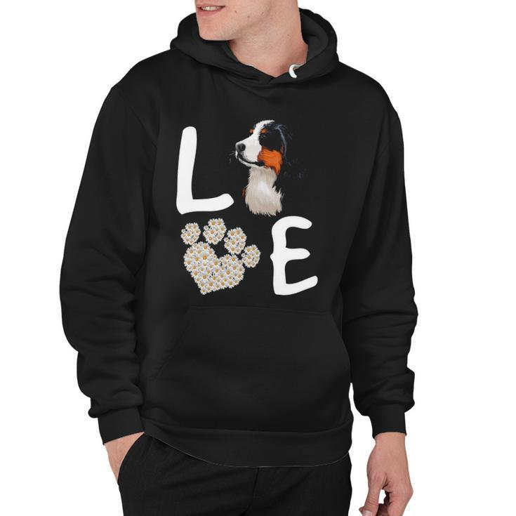 Dogs 365 Love Bernese Mountain Dog Paw Pet Rescue  Hoodie