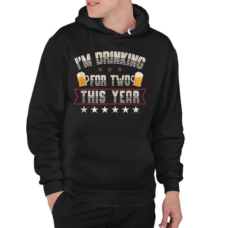 Drinking For Two 4Th Of July  Pregnancy Announcement  Hoodie