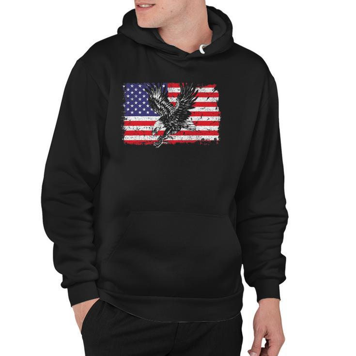 Eagle American Flag 4Th Of July Usa Merica Bird Lover Gift Hoodie