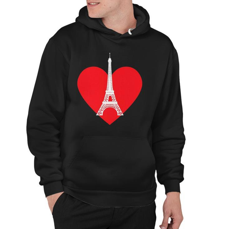 Eiffel Tower Heart For Paris Downtown France City Of Love Hoodie