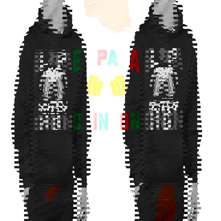 El Papa Mas Chingon Funny Mexican Dad Husband Regalo Flag  V2 Hoodie