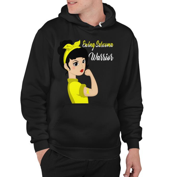 Ewings Sarcoma Warrior Strong Women  Yellow Women  Ewings Sarcoma  Ewings Sarcoma Awareness Hoodie