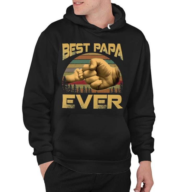 Father Grandpa Best Papa Ever Retro Vintage 54 Family Dad Hoodie