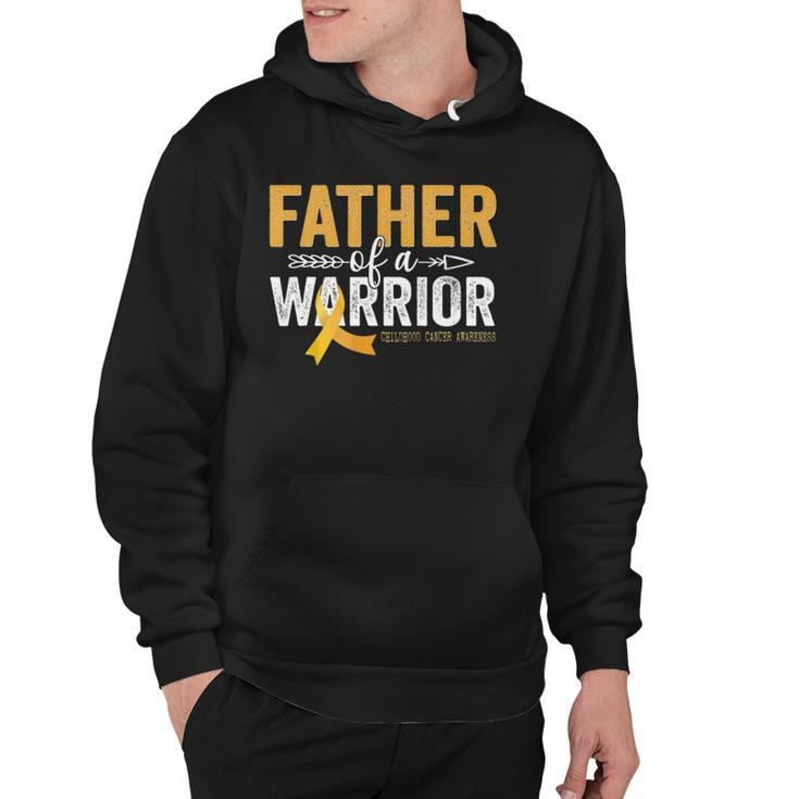 Father Of A Warrior Childhood Cancer Ribbon Oncology Hoodie