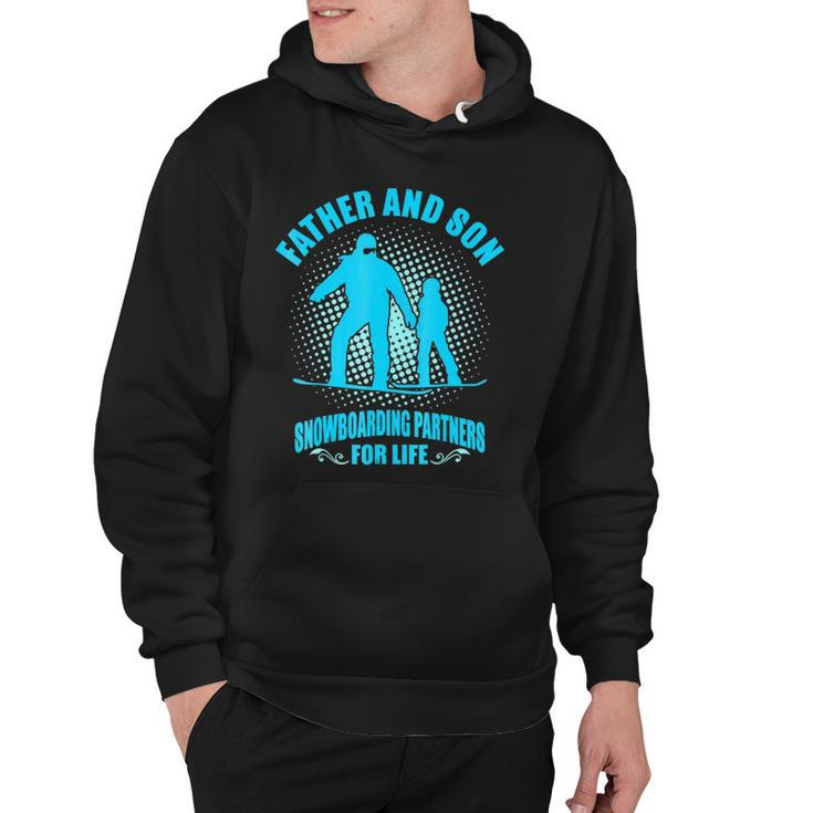 Father Son Snowboarding Partners For Life Fathers Day Hoodie