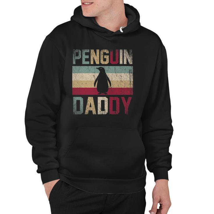 Fathers Day Gift Idea Animal Lover Dad Retro Penguin Hoodie