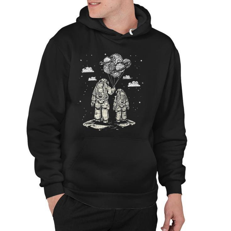 Fathers Day Space Science Astronomy Lover Dad Son Astronaut Hoodie