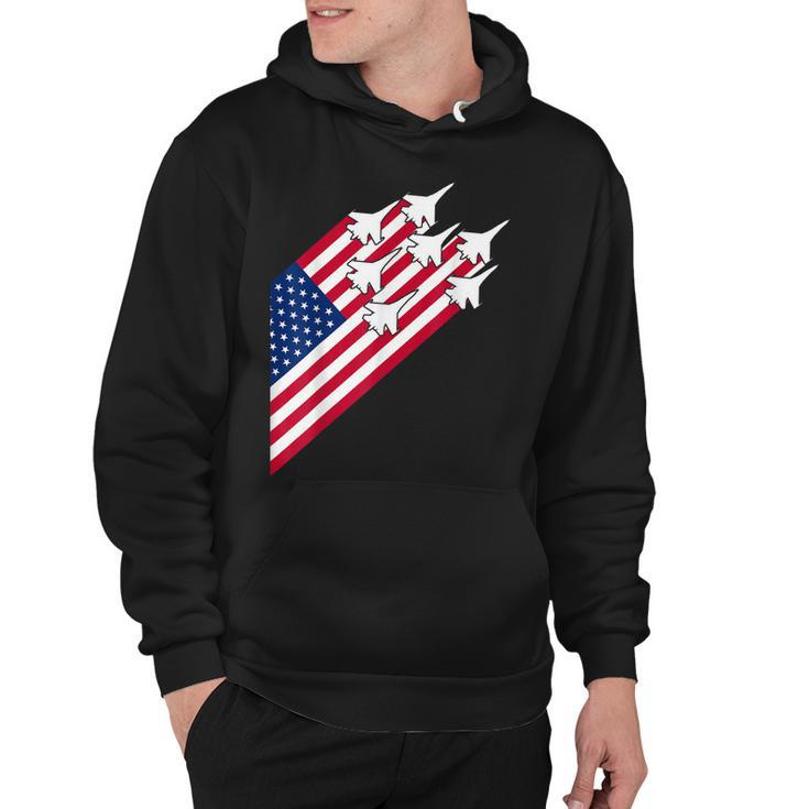 Fighter Jets Usa Flag 4Th Of July Fighter Jet Flag  Hoodie