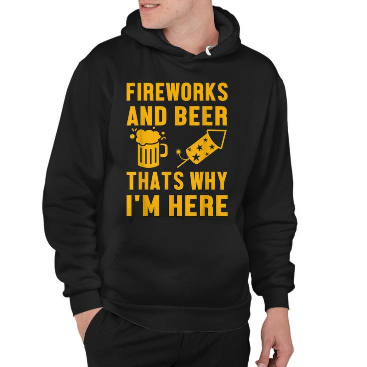 Fireworks And Beer Thats Why I Am Here Party Pyrotechnics  Hoodie