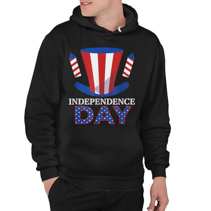 Fireworks Usa American Flag Independence Proud America Day Hoodie