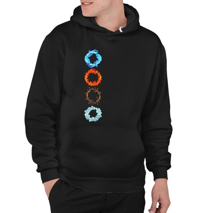 Four Elements Air Earth Fire Water Ancient Alchemy Symbols Hoodie
