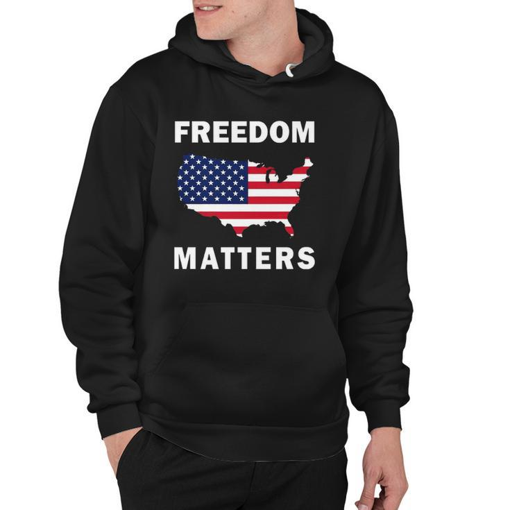 Freedom Matters American Flag Map Hoodie