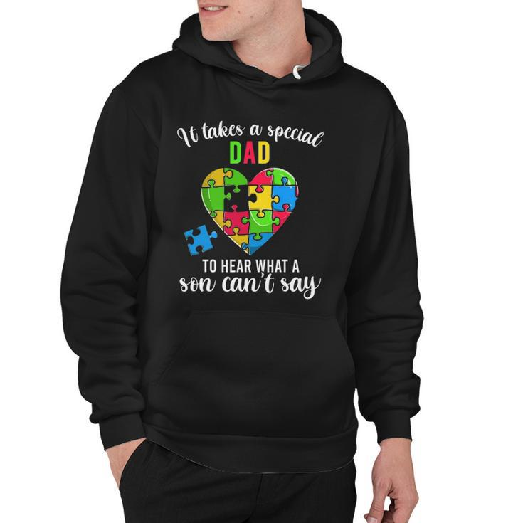Fun Heart Puzzle S Dad Autism Awareness Family Support Hoodie
