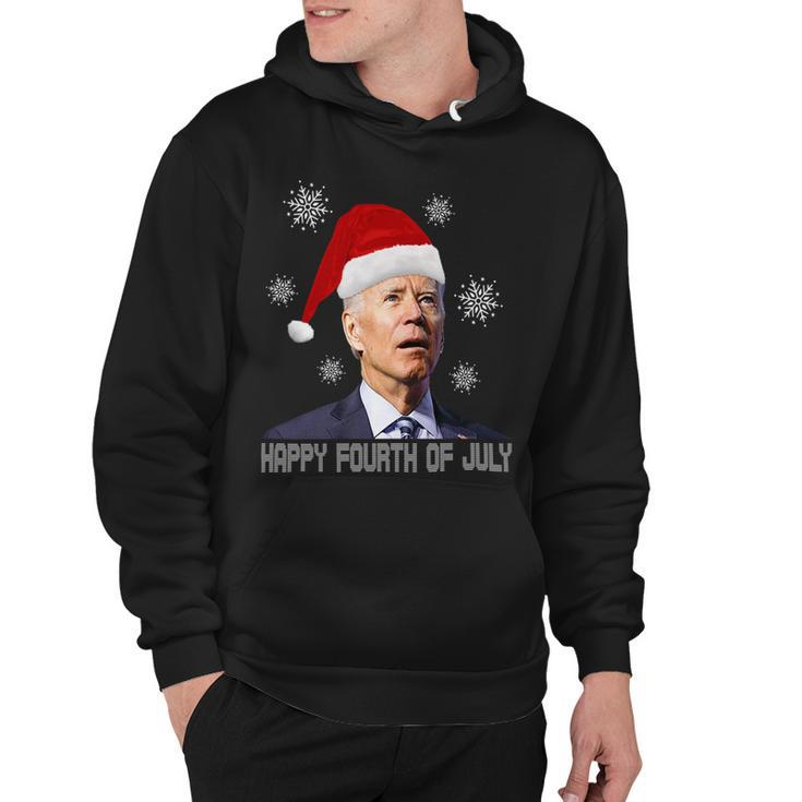 Funny Anti Joe Biden Happy 4Th Of July Merry Christmas Hoodie