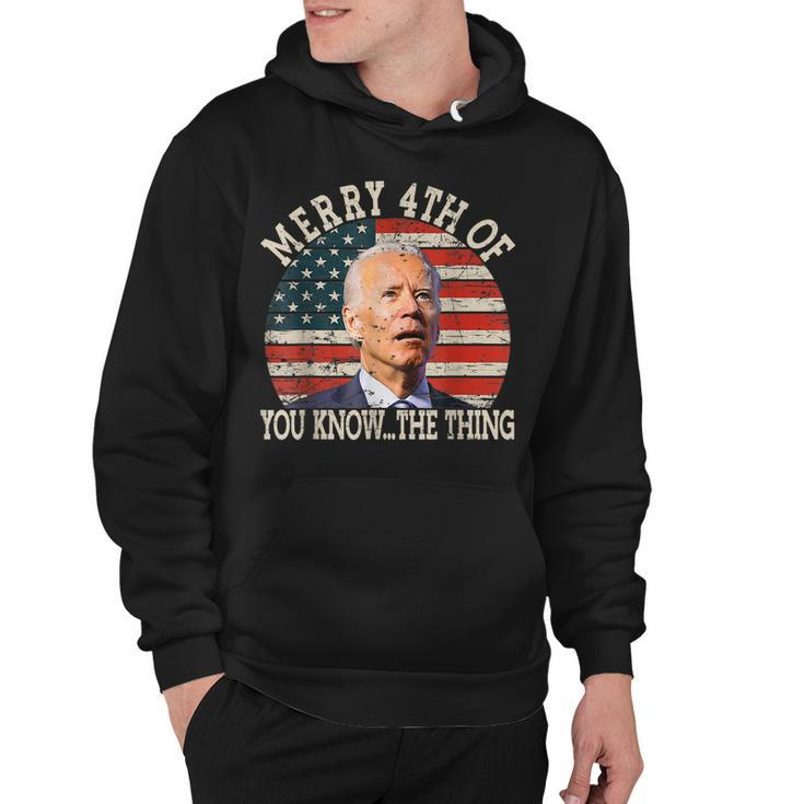 Funny Biden Dazed Merry 4Th Of You Know The Thing  Hoodie