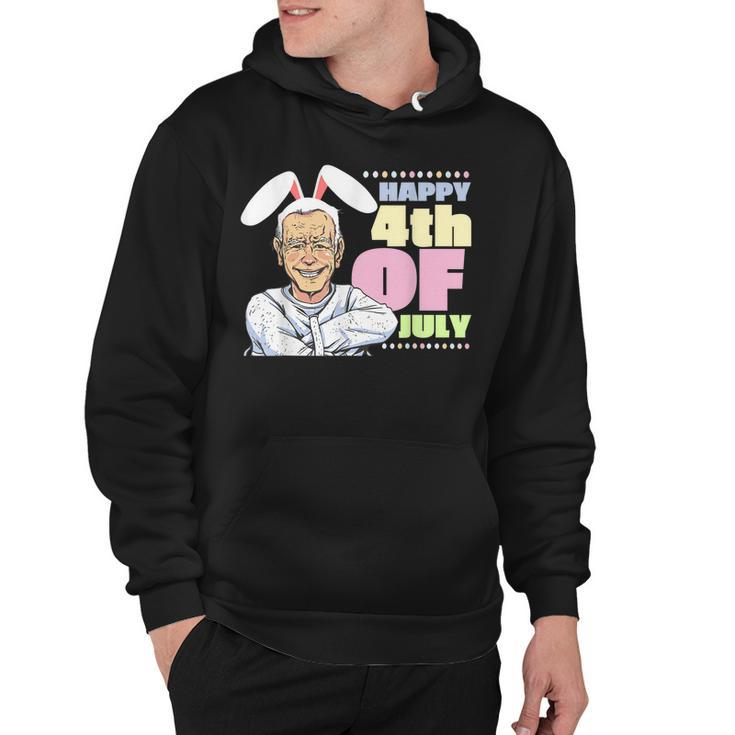 Funny Biden Easter Bunny Confused Happy 4Th Of July  Hoodie