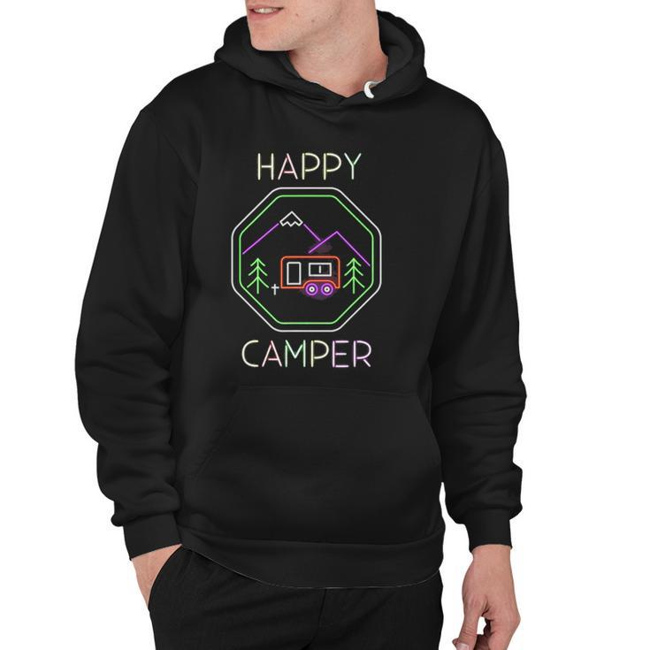 Funny Camper Gift Tee Happy Camping Lover Camp Vacation Hoodie