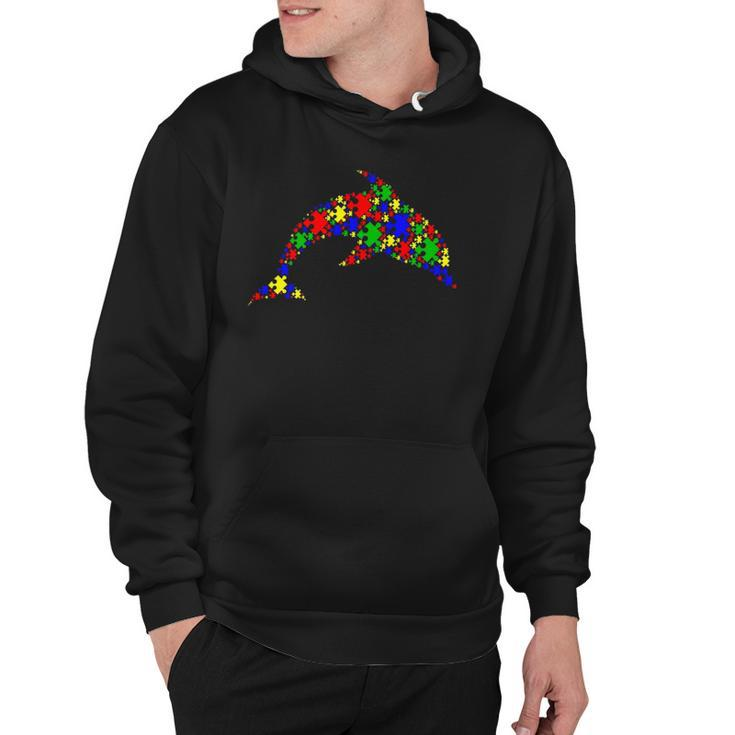 Funny Dolphin Puzzle Animals Lover Autism Awareness Hoodie