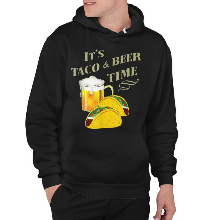 Funny Drinking  Its Taco & Beer Time Cinco De Mayo  Hoodie
