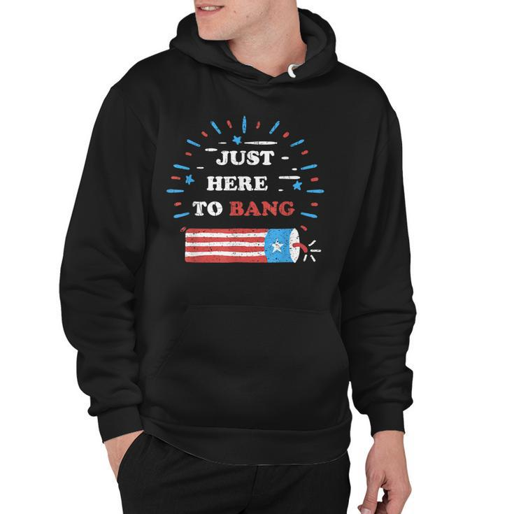 Funny Im Just Here To Bang  Fourth Of July 4Th Of July  Hoodie