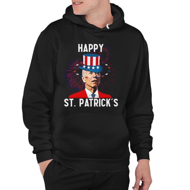 Funny Joe Biden Confused St Patricks Day For Fourth Of July Hoodie
