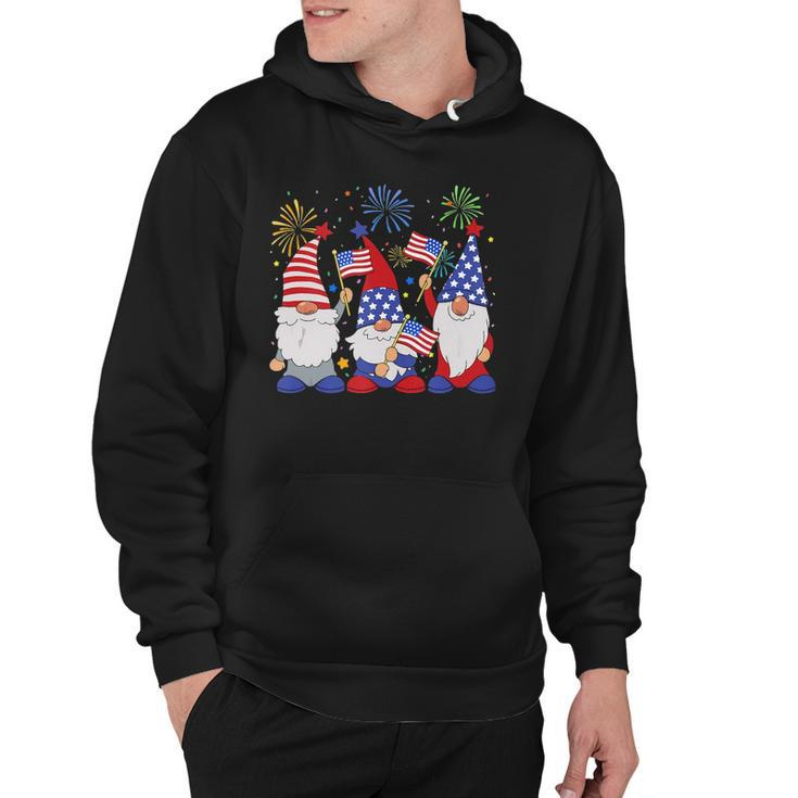 Funny Patriotic Usa American Gnomes 4Th Of July  Hoodie
