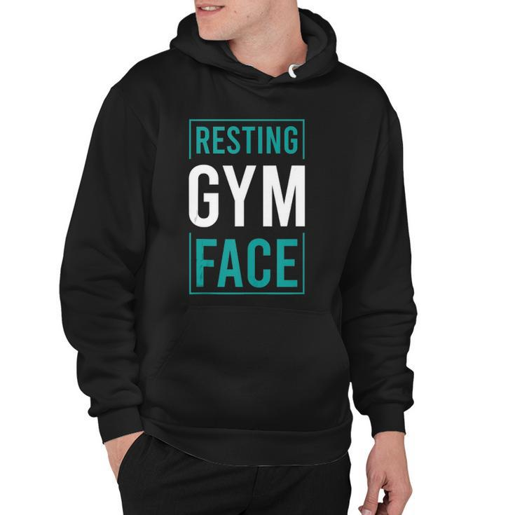 Funny Saying Resting Gym Face Hoodie