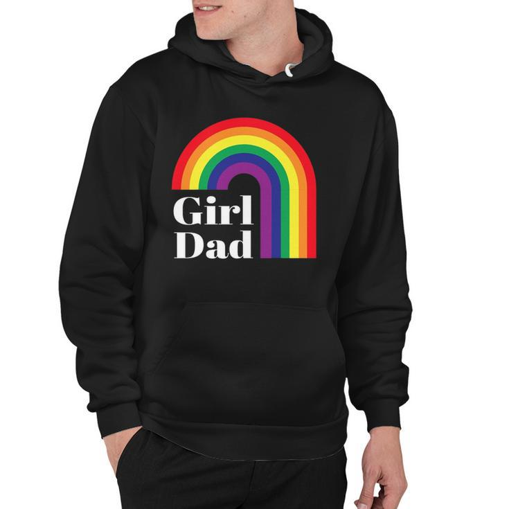 Girl Dad Outfit For Fathers Day Lgbt Gay Pride Rainbow Flag Hoodie