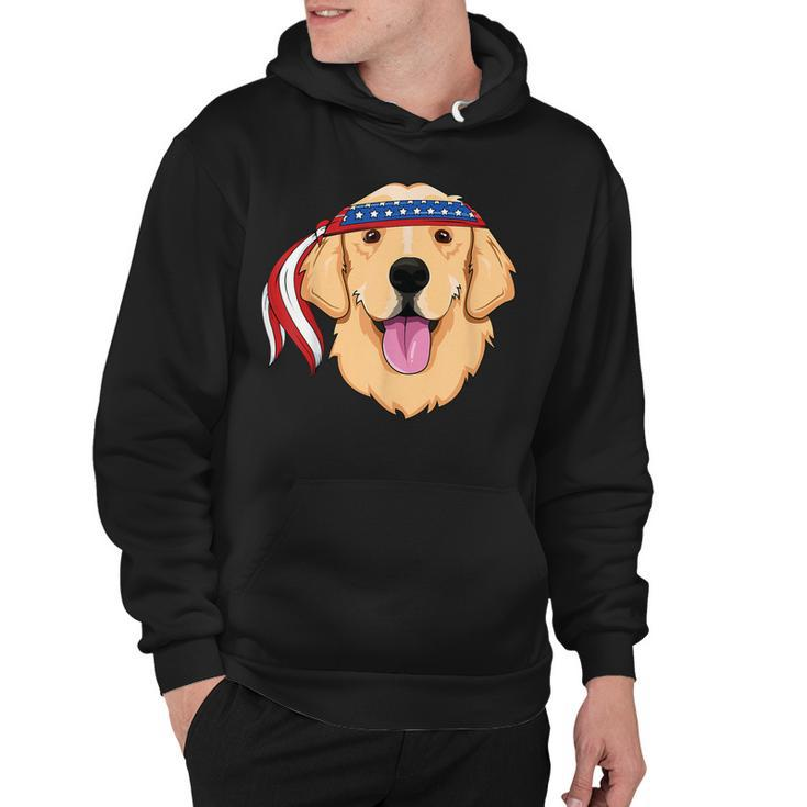 Golden Retriever 4Th Of July Family Dog Patriotic American  Hoodie