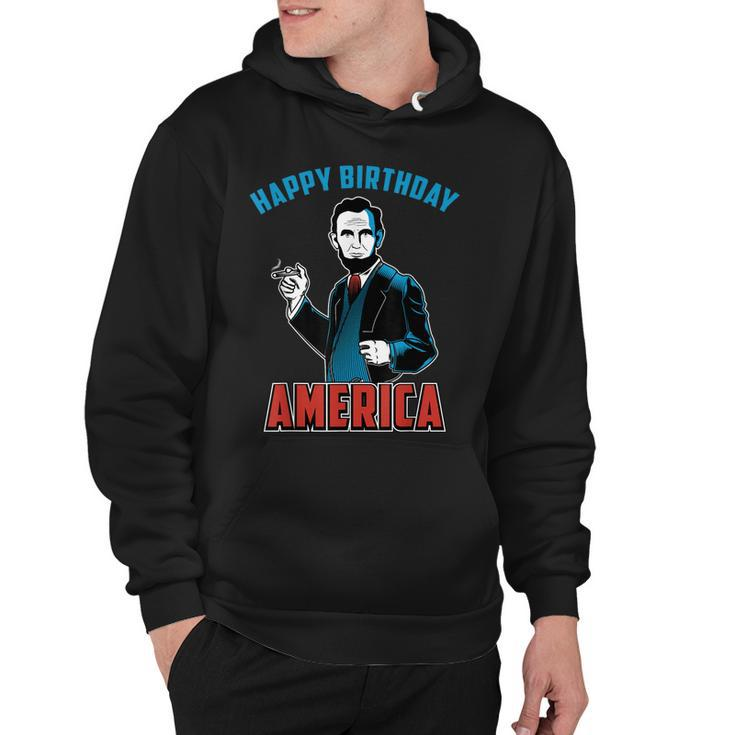 Happy Birthday America Abe Lincoln Fourth Of July  Hoodie