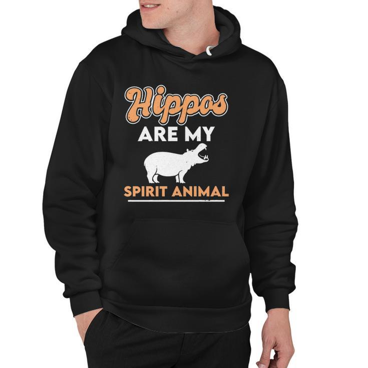 Hippos Are My Spirit Animal Hippopotamus Lover Retro  Hoodie