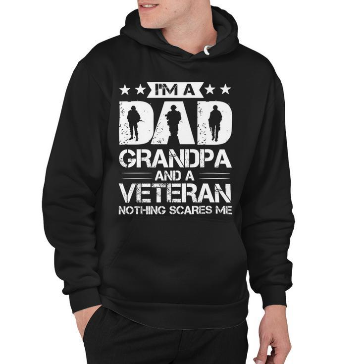 Im A Dad Grandpa And A Veteran Nothing Scares Me Hoodie