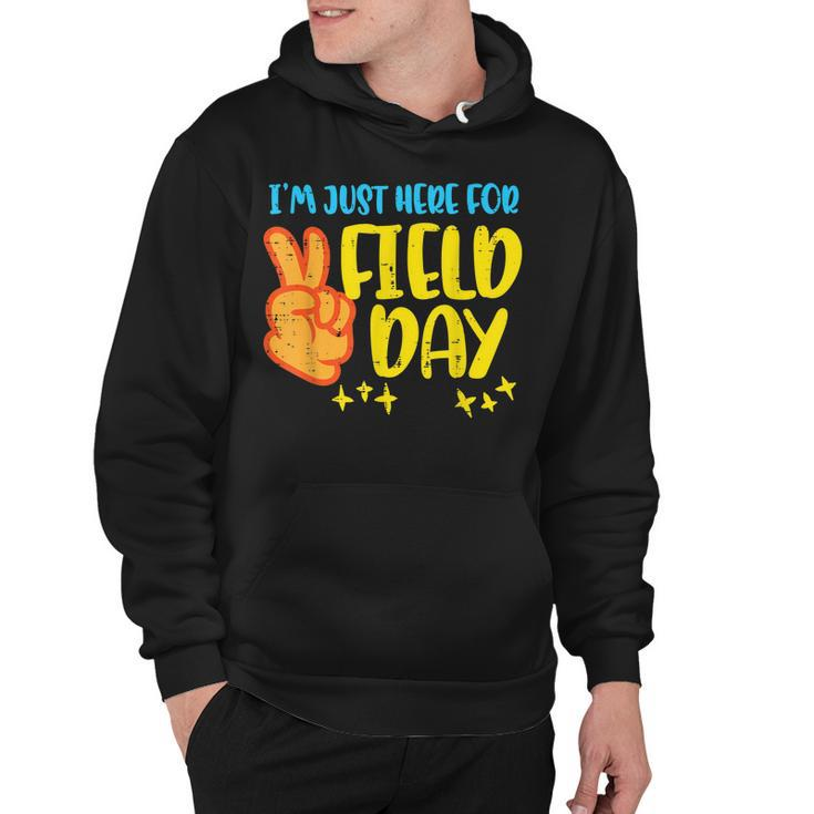Im Just Here For Day Field Peace Sign Funny Boys Girls Kids  Hoodie