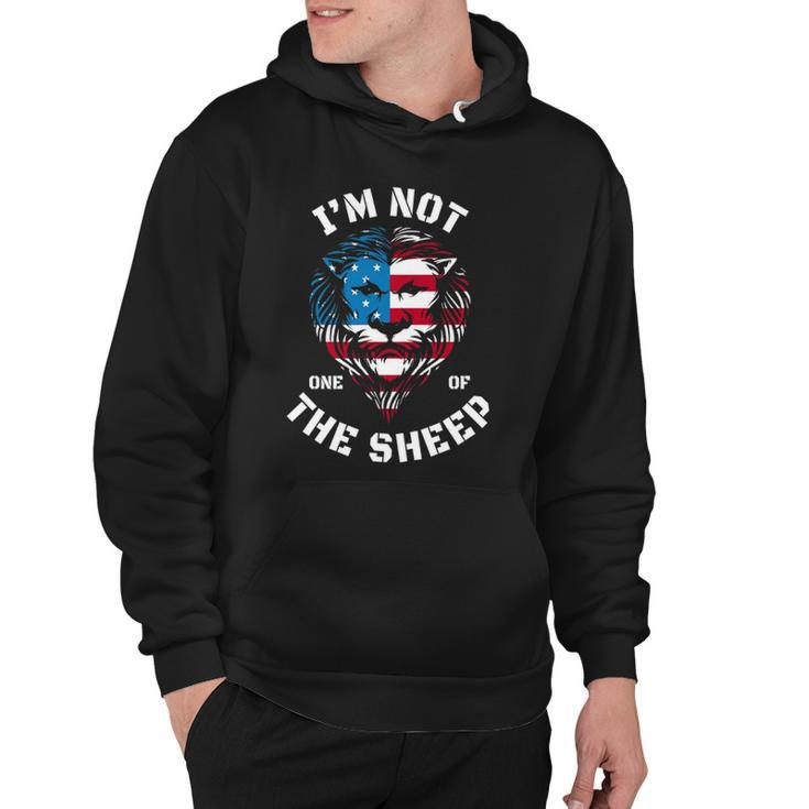 Im Not One Of The Sheep 4Th Of July Lion Tee American Flag  Hoodie
