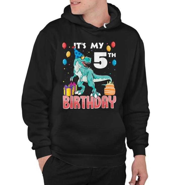 Its My 5Th Birthday Dino T-Rex 5 Years Old Bday  Hoodie