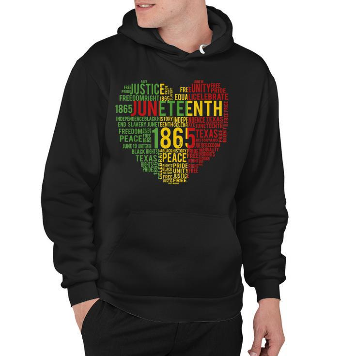Juneteenth Heart Black History Afro American African Freedom V2 Hoodie