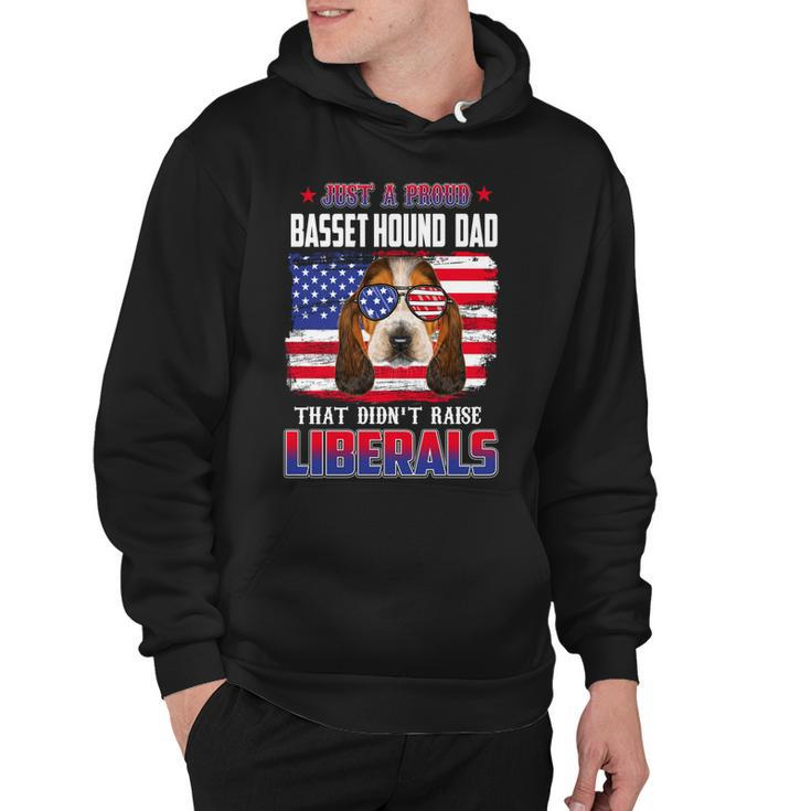 Just A Proud Basset Hound Dad Merica Dog 4Th Of July  Hoodie