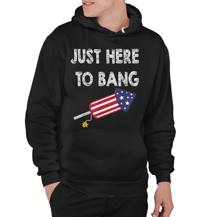 Just Here To Bang 4Th July American Flag - Independence Day  Hoodie