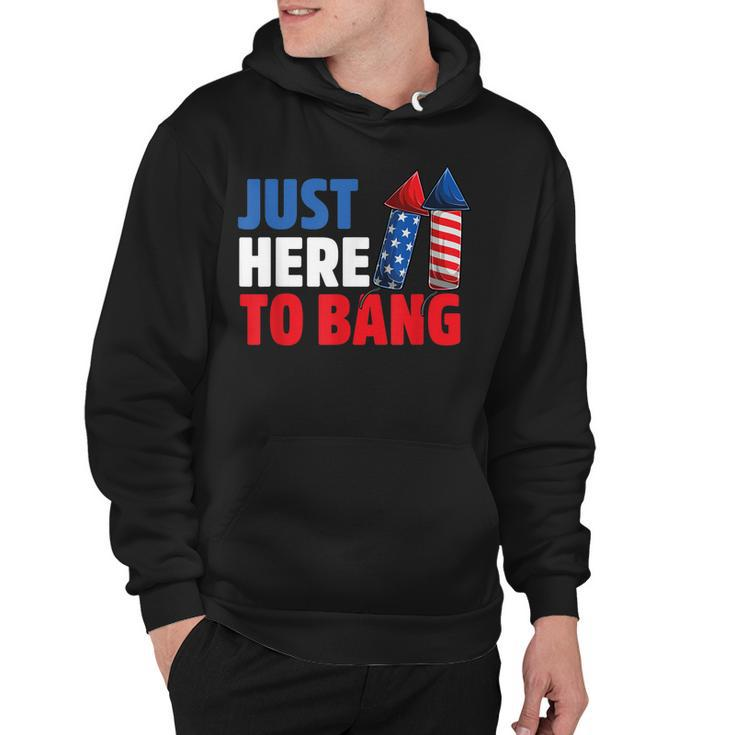 Just Here To Bang 4Th Of July Fireworks  V2 Hoodie
