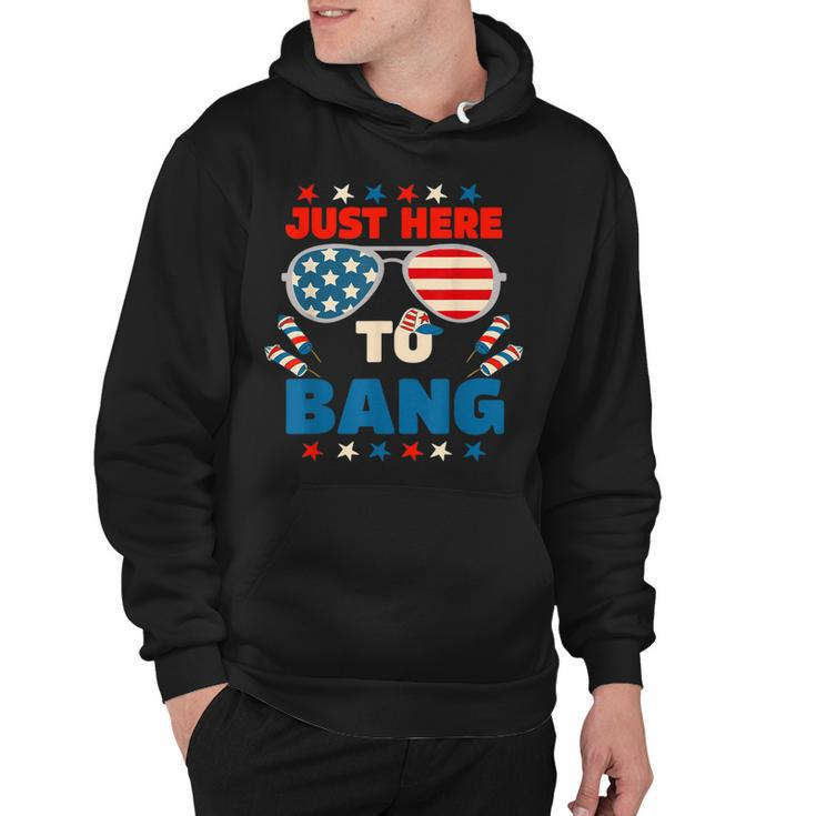 Just Here To Bang  Men Just Here To Bang 4Th Of July  Hoodie