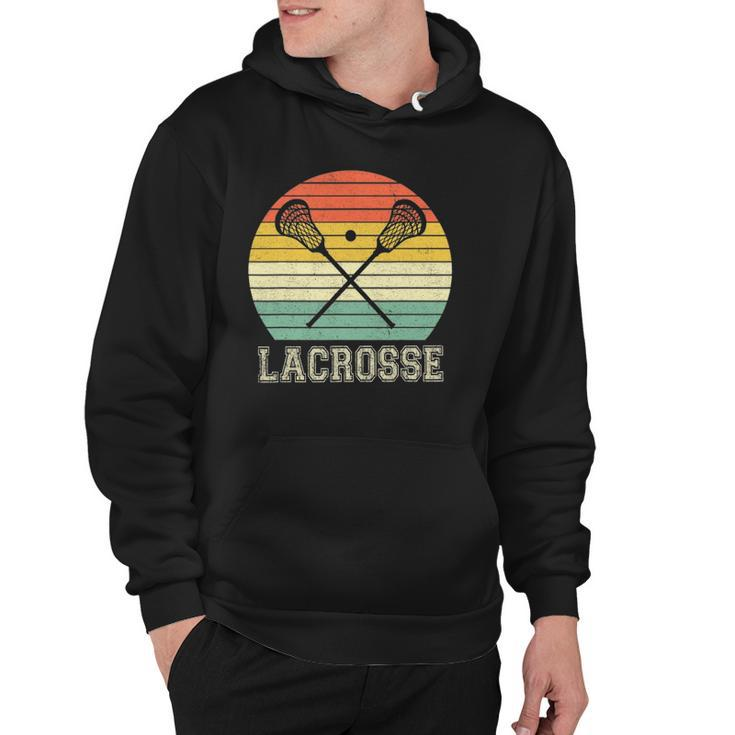 Lacrosse Vintage Retro Lacrosse Stick Sun Gifts Hoodie