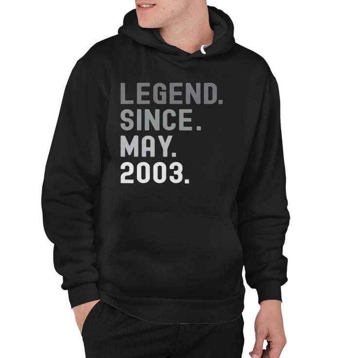 Legend Since May 2003  19 Years Old 19Th Birthday Gifts Hoodie