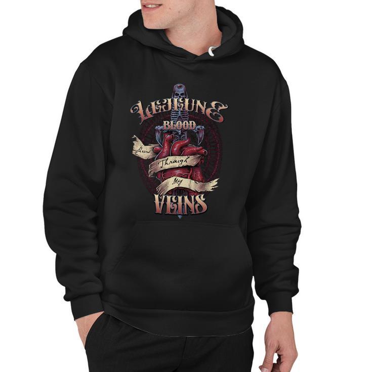 Lejeune Blood Runs Through My Veins Name Hoodie