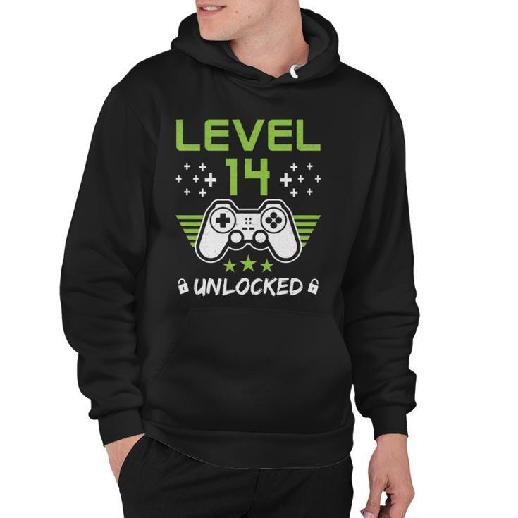 Level 14 Unlocked Funny 14Th Birthday Hoodie
