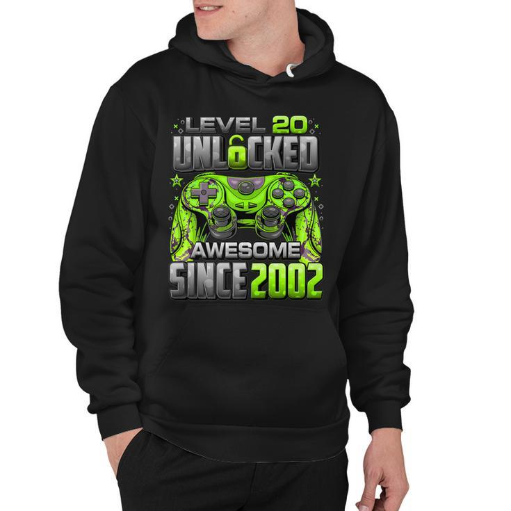 Level 20 Unlocked Awesome Since 2002 20Th Birthday Gaming   V2 Hoodie