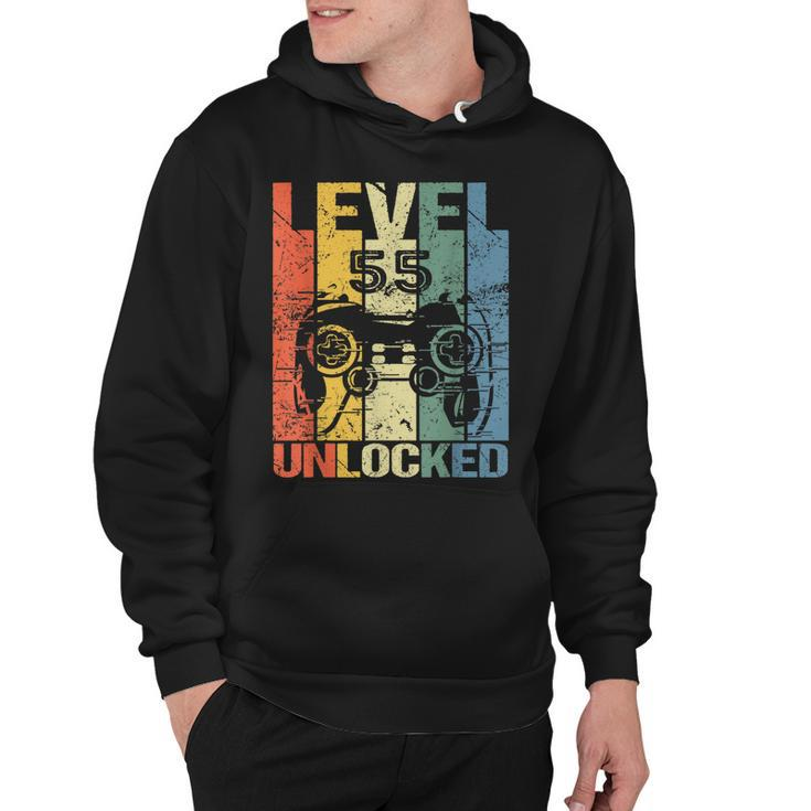 Level 55 Unlocked Awesome 1967 Video Game 55Th Birthday Gift  Hoodie